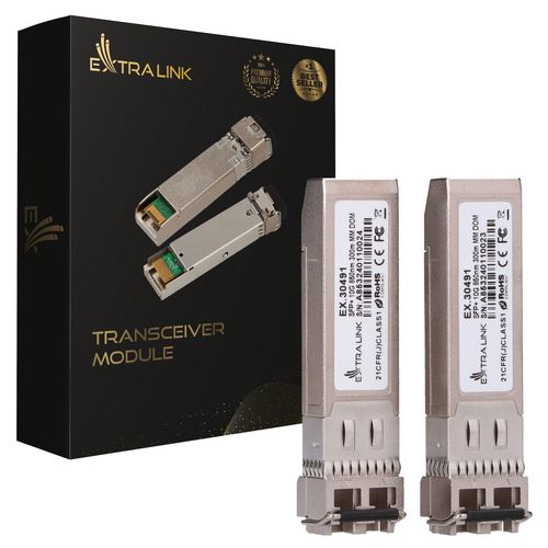 Extralink SFP+ 10G 2-pack | SFP+ Module | 10Gbps, 850nm, 300m, multi mode, EXTRALINK EX.30491 5906168630491