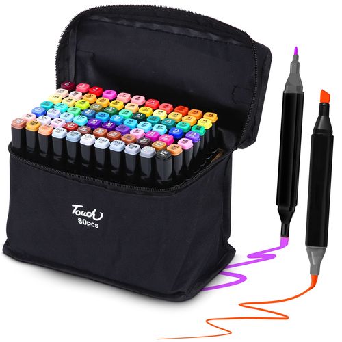 Extralink | Alcohol marker set | 80 colors, dual tips, EXTRALINK MARKERY 80SZT 5906168635847