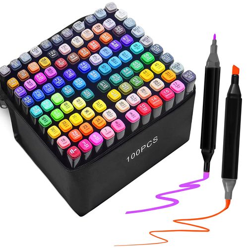 Extralink | Alcohol marker set | 100 colors, dual tips, EXTRALINK MARKERY 100SZT 5906168631221