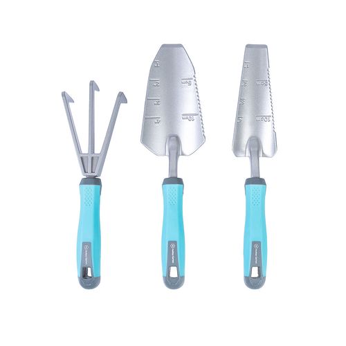 3-Piece Garden Tool Set, trowel, shovel, rake, EXTRALINK ZESTAW NARZEDZI OGRODOWYCH 4260750410023