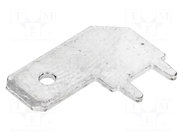 Terminal: flat; 6.3mm; 0.8mm; male; THT; brass; tinned; angled 90° VOGT 03867B.68