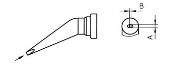 Насадка 0.8мм изогнутая LT-HX, для паяльника WSP80, Weller W/LT-HX 4003019424269