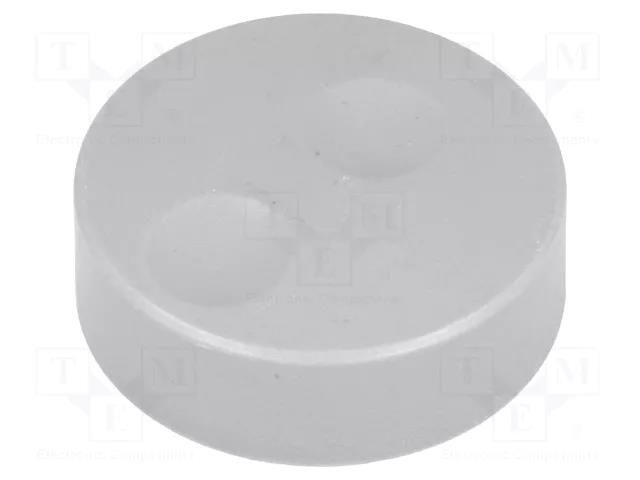 Knob; without pointer; plastic; Øshaft: 6mm; Ø39.6x13.5mm; grey CLIFF K18A-35