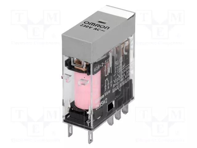 Relay: electromagnetic; DPDT; Ucoil: 230VAC; Icontacts max: 5A OMRON G2R-2-S-230AC