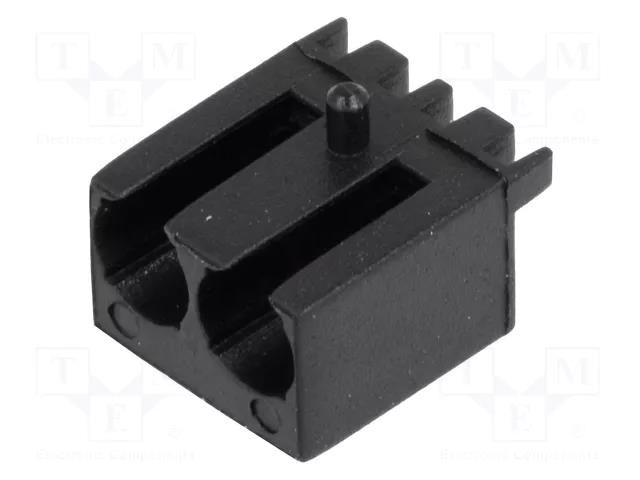 LED housing; 3mm; polyamide; angular; black; UL94V-2; H: 6mm FIX&FASTEN FIX-LEK-316