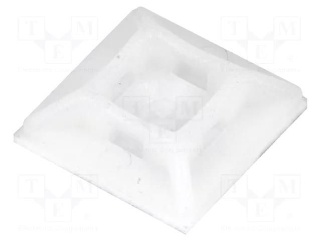 Holder; self-adhesive; polyamide; natural; A: 19mm; B: 4.2mm; D: 4mm FIX&FASTEN CM-19S