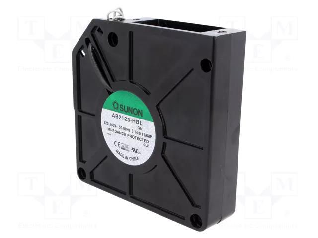 Fan: AC; blower; 230VAC; 120x120x37mm; 33.89m3/h; 48dBA; ball; 24AWG SUNON AB2123HBL