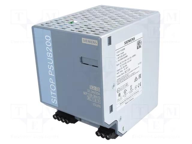 Power supply: switching; for DIN rail; 480W; 24VDC; 20A; 85÷275VAC SIEMENS 6EP1336-3BA10