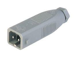 RECTNGLR PWR CONNECTOR, PLUG, 2P, CABLE 6181