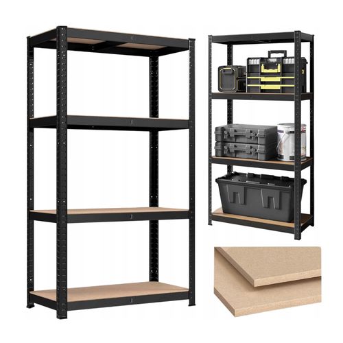 Extralink Shelf, 4-Tier 180x120x60cm Black 500 kg Pro, EXTRALINK EX.73363 5906692573363