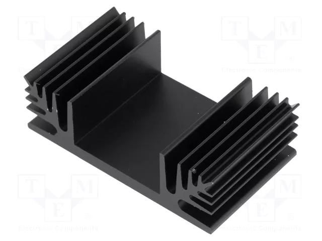 Heatsink: extruded; TO3; black; L: 37.5mm; W: 65mm; H: 20mm; 3K/W FISCHER ELEKTRONIK SK48-37-SA