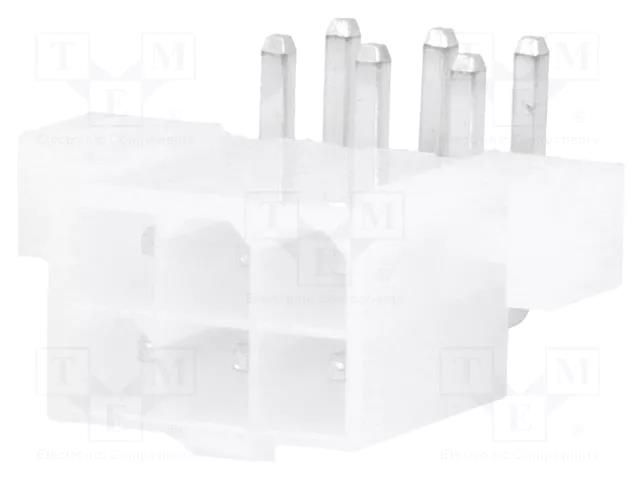 Connector: wire-board; socket; male; MF42; 4.2mm; PIN: 6; THT; 7A AMPHENOL COMMUNICATIONS SOLUTIONS MF42-RE-06