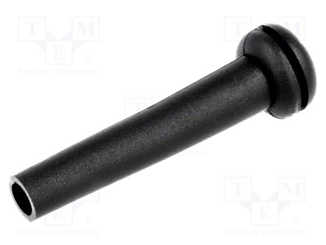 Strain relief; Ømount.hole: 8.7mm; Øhole: 5.1mm; PVC; black ESSENTRA ODZ-09