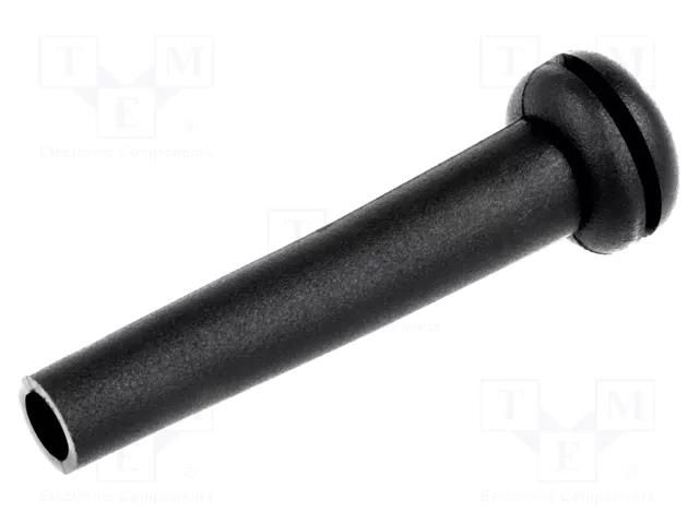 Strain relief; Ømount.hole: 8.7mm; Øhole: 5.1mm; PVC; black ESSENTRA ODZ-09