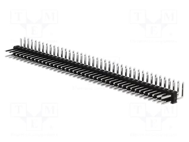 Connector: pin strips; pin header; male; PIN: 80; angled 90°; THT ADAM TECH PH2RA-80-UA