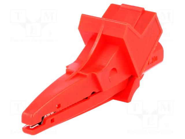 Crocodile clip; 20A; 1kVDC; red; Grip capac: max.25mm ELECTRO-PJP PJ5004-LM-IEC-R