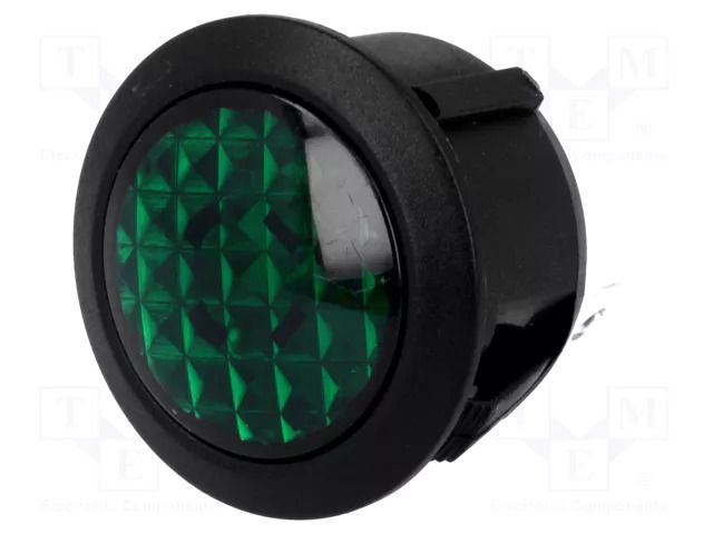 Indicator: LED; prominent; green; 24VDC; Ø20mm; IP20; connectors SCI R9-92L-02-G