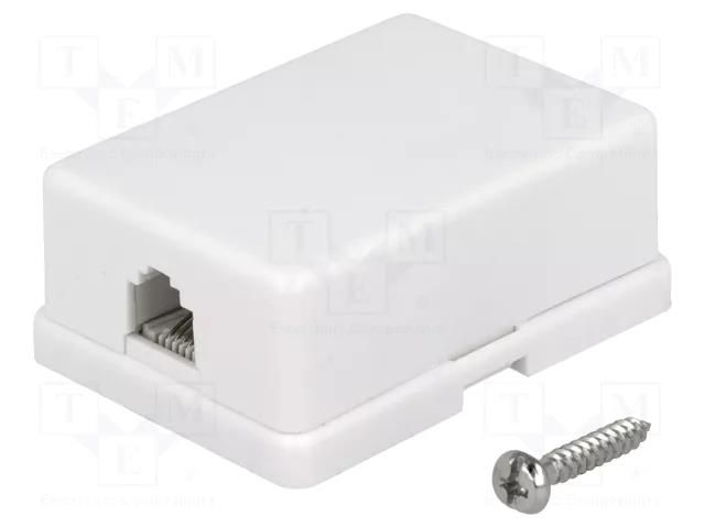 Connector: RJ12; socket; 6p6c; H: 58mm; W: 42mm; D: 24mm NINIGI RJ12GN-M