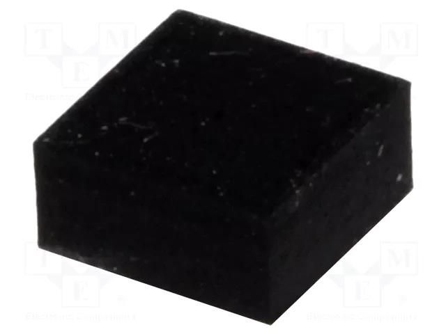 Self-adhesive foot; black; rubber; Y: 6.4mm; X: 6.4mm; Z: 3mm FIX&FASTEN SF-001