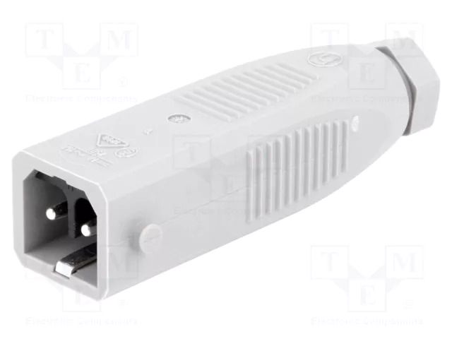 Connector: rectangular; ST; plug; male; PIN: 2; tinned; IP54; 16A HIRSCHMANN STAS200