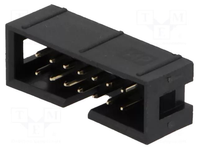 Connector: IDC; socket; male; PIN: 14; straight; THT; 2.54mm; 2x7 AMPHENOL COMMUNICATIONS SOLUTIONS T821-1-14-S1