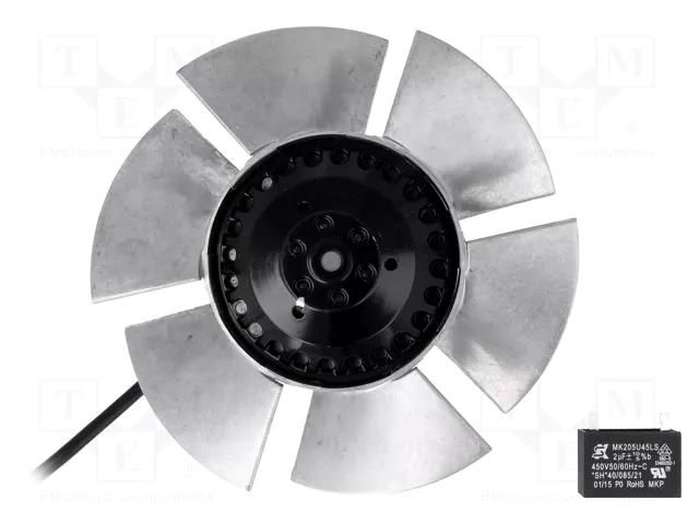 Fan: AC; axial; 230VAC; Ø180x65.5mm; 570m3/h; 62dBA; ball; 2750rpm FULLTECH UF180BAB23H1C2A