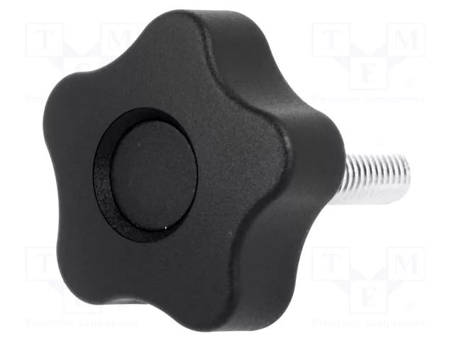 Knob; Ø: 40mm; Ext.thread: M8; 25mm; H: 27mm; technopolymer PP ELESA+GANTER VCT.40P-M8X25