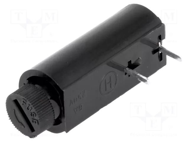 Fuse holder; horizontal; 5x20mm; 6A; 250V; 20mΩ; Leads: for PCB PROFFUSE ZH23-H
