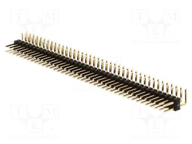 Connector: pin strips; pin header; male; PIN: 80; angled 90°; THT NINIGI ZL212-80KG