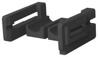 DOUBLE LOCK PLATE, 2POS, PBT GF, BLACK 5-1565089-1