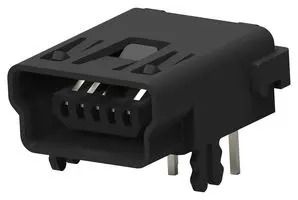 USB CONN, 2.0 MINI TYPE B, R/A 5P 1734510-1