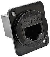 ADAPTER, RJ45 JACK-JACK, 8P8C, CAT6A EHRJ45D6ABM3