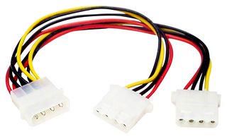 LEAD, LP4- 2X LP4 Y SPLITTER,MALE-FEMALE PYO2L