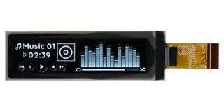 OLED DISPLAY, COT, 256 X 64 PIXEL, 3V MDOT256064G1V-WM