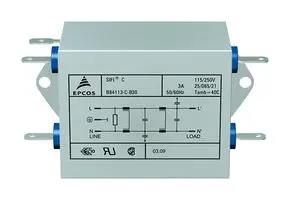 POWER LINE FILTER, STANDARD, 3A, 250V B84113C0000B030