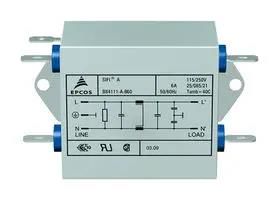 POWER LINE FILTER, STANDARD, 2A, 250V B84111A0000A020