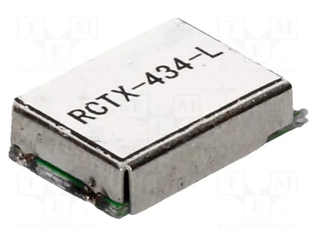 Module: RF; AM transmitter; ASK,OOK; 433.92MHz; 2.2÷3.6VDC; 11dBm RADIOCONTROLLI RCTX-434-L