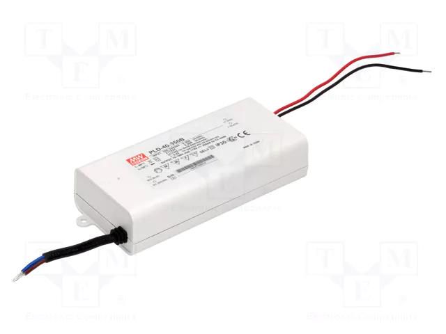 Power supply: switching; LED; 40W; 45÷80VDC; 500mA; 180÷295VAC MEAN WELL PLD-40-500B