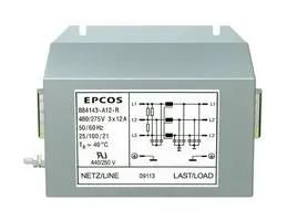 POWER LINE FILTER, 3 PHASE, 50A, 480VAC B84143A0050R000