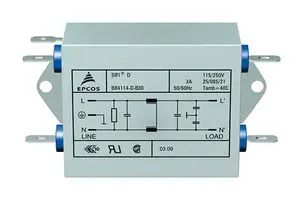 POWER LINE FILTER, STANDARD, 10A, 250V B84114D0000B110..