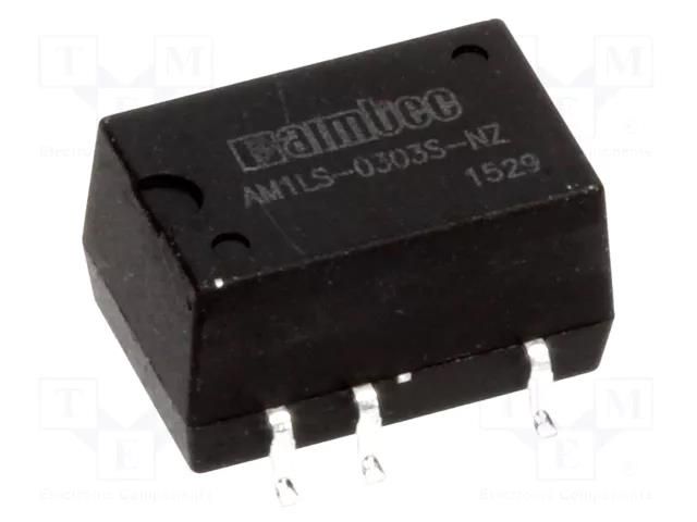 Converter: DC/DC; 1W; Uin: 4.5÷5.5VDC; Uout: 9VDC; Iout: 111mA; SMT AIMTEC AM1LS-0509S-NZ