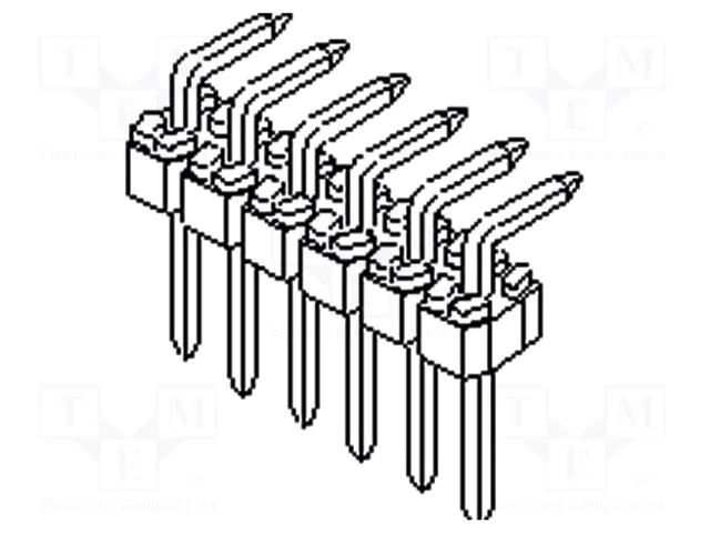 Connector: pin strips; pin header; C-Grid III; male; PIN: 2; 2.54mm MOLEX MX-90121-0762