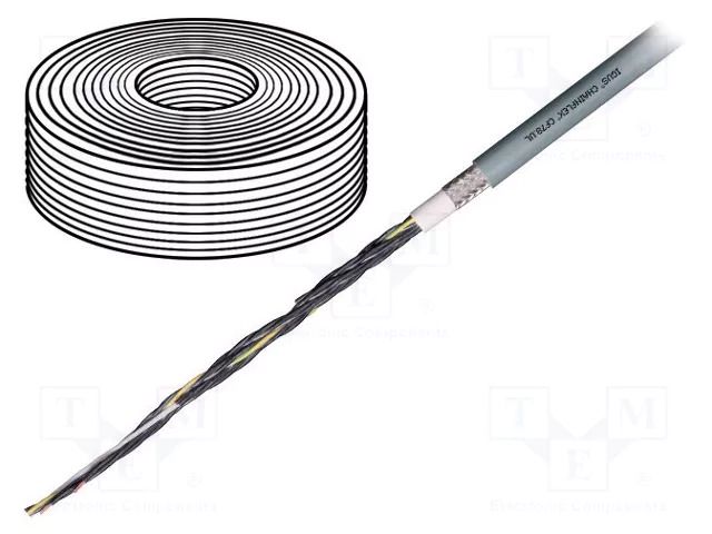 Wire: control cable; chainflex® CF78.UL; 4G0.75mm2; grey; Cu IGUS CF78.UL.07.04