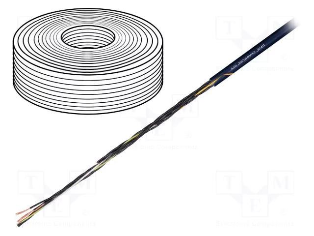 Wire: control cable; chainflex® CF9; 4x0.34mm2; black; stranded IGUS CF9.03.04.INI