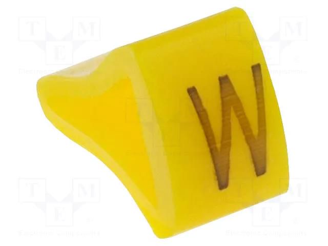 Markers; Marking: W; 1.7÷3.5mm; H: 7mm; A: 6mm; -30÷100°C; leaded KURANT MZ-1/W