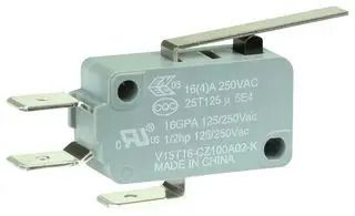 MICROSWITCH, STANDARD V15T16-CZ100A02-K