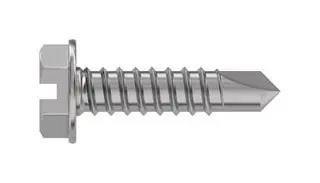 HEX HEAD SLOTTED SCREW, STEEL, 4.8X13MM 4.8 X 13 WFSTDX Z100 DIN7504