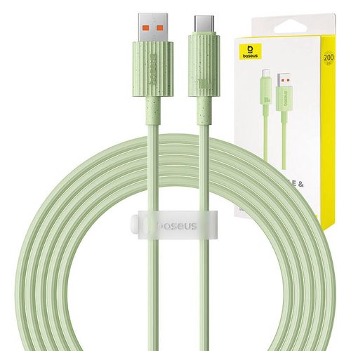 Fast Charging cable Baseus USB to USB-C Habitat Series 2m 100W (green), Baseus P10360203631-01