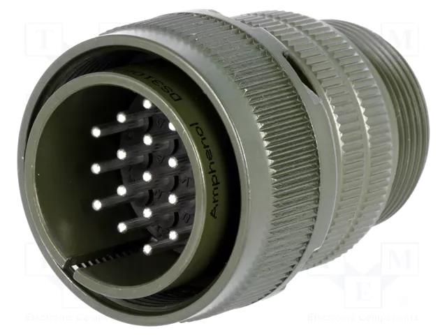 Connector: circular; plug; for cable; PIN: 19; male; soldering; 13A AMPHENOL DS3106A22-14P