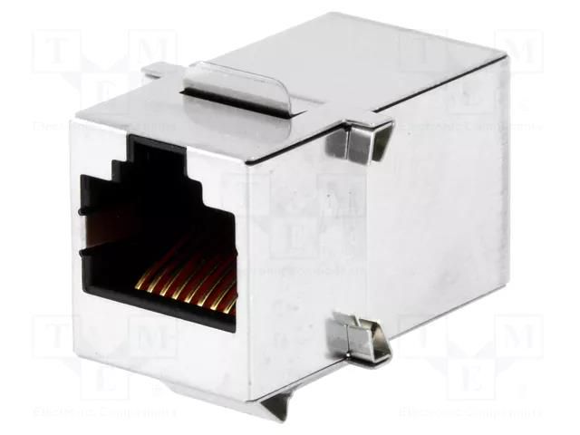Coupler; Cat: 5; shielded; 8p8c; RJ45 socket,both sides MH CONNECTORS MH3101S-8821